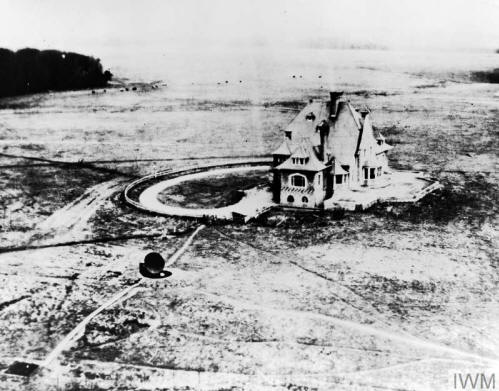 Low level oblique photo of the WURZBURG radar near Bruneval,