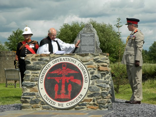Comined Operations Memorial - the moment of dedication.