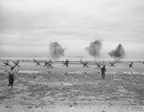 Royal Navy Commandos of the Landing Craft Obstacle Clearance Units at work.