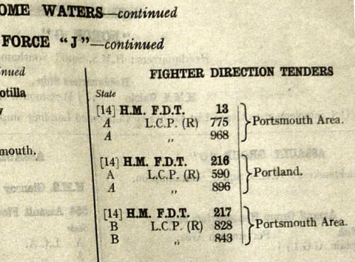 Fighter Direction Tenders - FDTs 13, 216 & 217