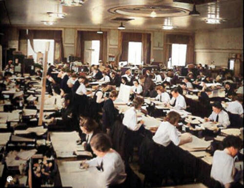 Working inside HMS Copra, Largs.