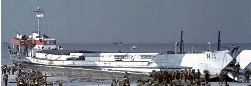 Photo of a typica Landing Craft Tank l( LCT) Mark 3.