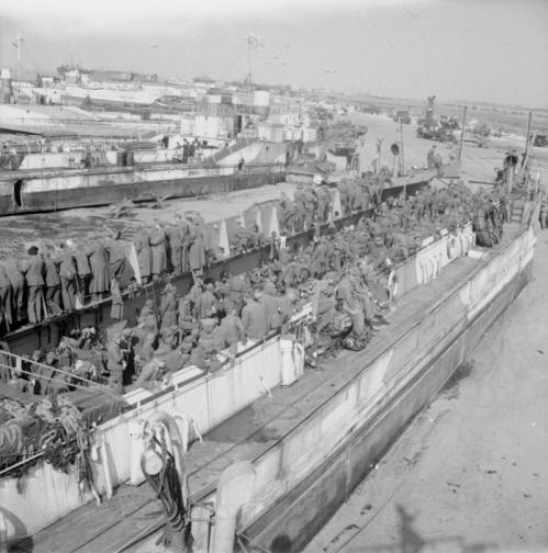 LCT 7074 on Gold beach.