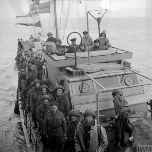 Returning from the successful Bruneval raid.