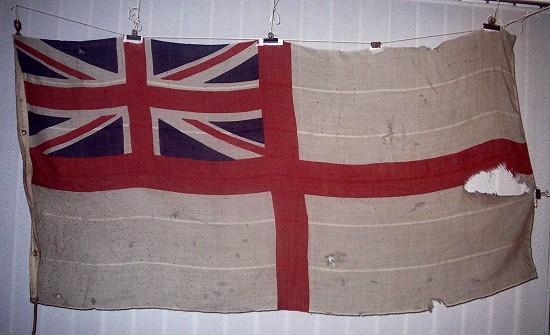LCT 979's white ensign flag.