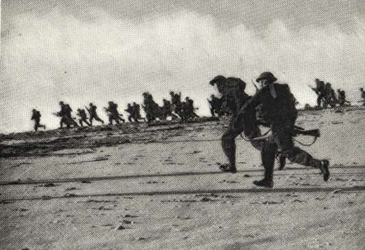 Royal Marines landing in strength on an enemy coast